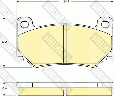 Girling 6115686 - Тормозные колодки, дисковые, комплект autosila-amz.com