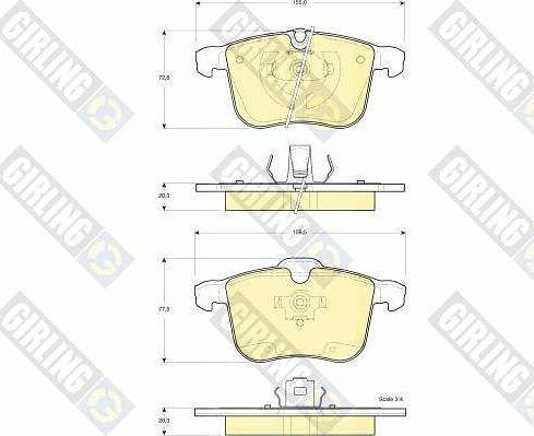 Girling 6115672 - Тормозные колодки, дисковые, комплект autosila-amz.com