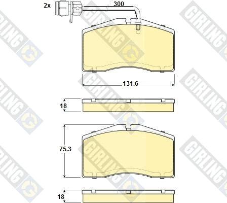 Girling 6115069 - Тормозные колодки, дисковые, комплект autosila-amz.com