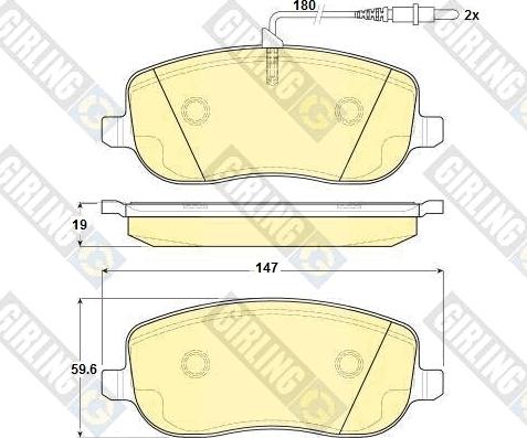 Girling 6115031 - Тормозные колодки, дисковые, комплект autosila-amz.com