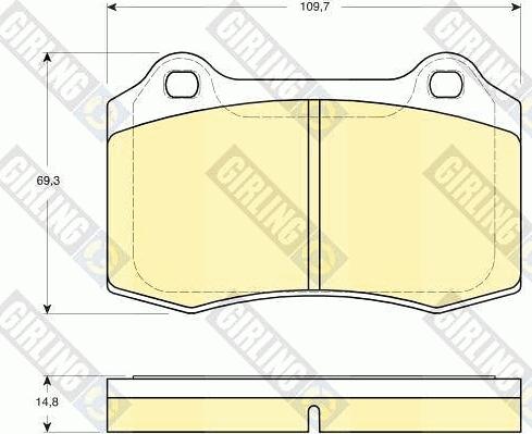 Girling 6115139 - Тормозные колодки, дисковые, комплект autosila-amz.com