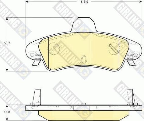 Girling 6115803 - Тормозные колодки, дисковые, комплект autosila-amz.com