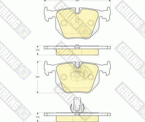 Girling 6115302 - Тормозные колодки, дисковые, комплект autosila-amz.com