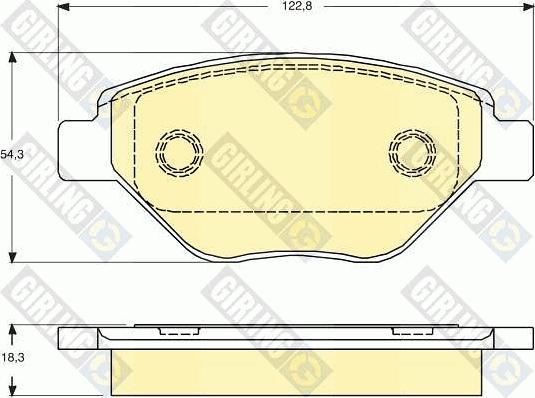 Girling 6115714 - Тормозные колодки, дисковые, комплект autosila-amz.com