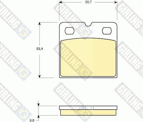 Girling 6116419 - Комплект тормозных колодок, стояночный тормоз autosila-amz.com