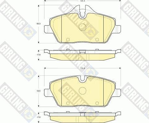 Girling 6116111 - Тормозные колодки, дисковые, комплект autosila-amz.com