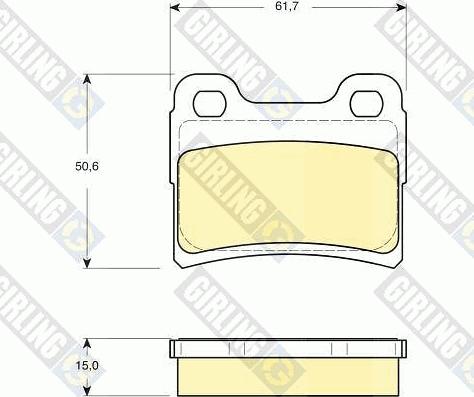 Girling 6116392 - Тормозные колодки, дисковые, комплект autosila-amz.com