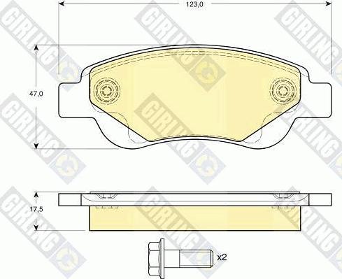 Girling 6116334 - Тормозные колодки, дисковые, комплект autosila-amz.com