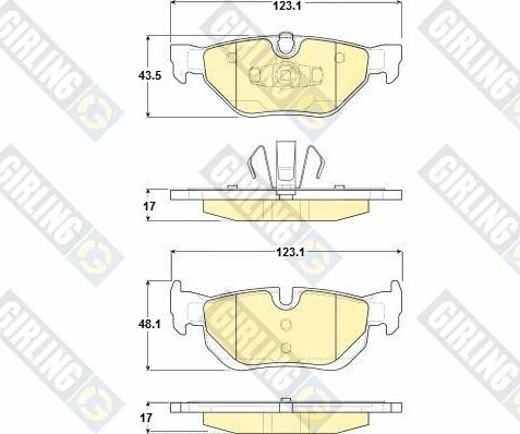 Girling 6116262 - Тормозные колодки, дисковые, комплект autosila-amz.com