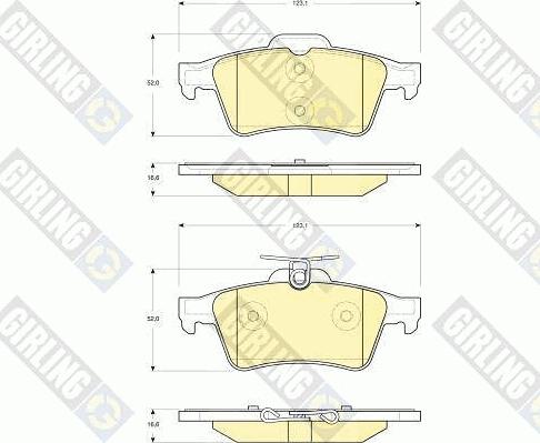 Girling 6116212 - Тормозные колодки, дисковые, комплект autosila-amz.com