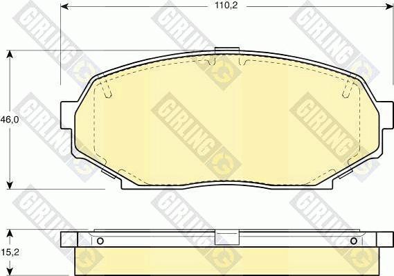 Girling 6110289 - Тормозные колодки, дисковые, комплект autosila-amz.com