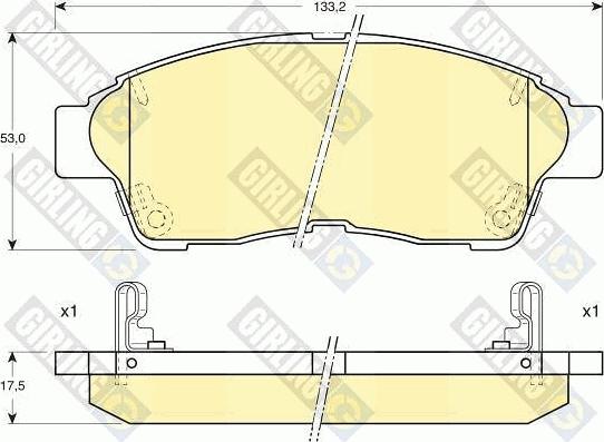 Girling 6111439 - Тормозные колодки, дисковые, комплект autosila-amz.com