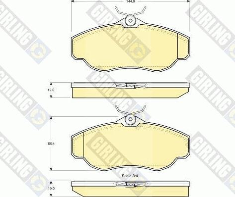 Girling 6111561 - Тормозные колодки, дисковые, комплект autosila-amz.com