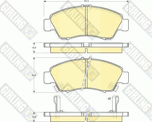 Girling 6111649 - Тормозные колодки, дисковые, комплект autosila-amz.com