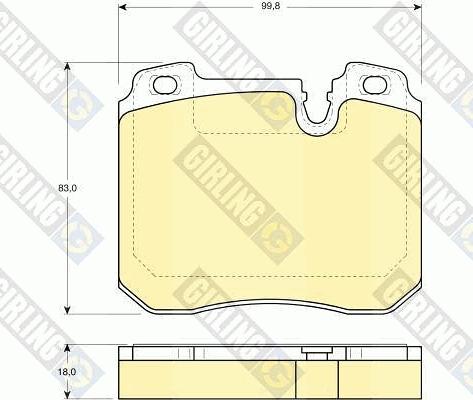 Girling 6111612 - Тормозные колодки, дисковые, комплект autosila-amz.com