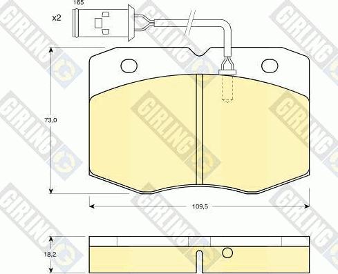 Girling 6111119 - Тормозные колодки, дисковые, комплект autosila-amz.com