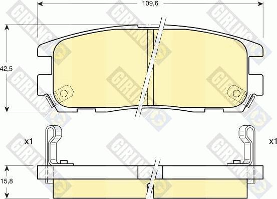 Girling 6111879 - Тормозные колодки, дисковые, комплект autosila-amz.com