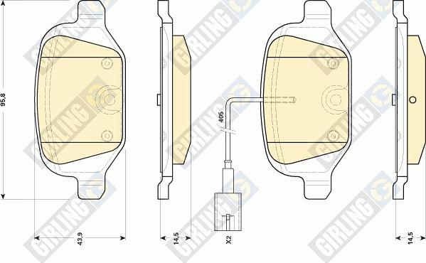 Girling 6118941 - Тормозные колодки, дисковые, комплект autosila-amz.com