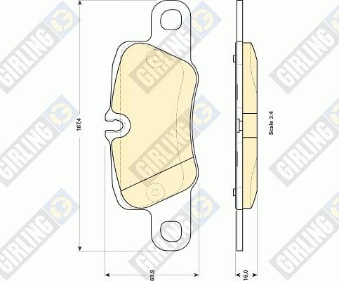 Girling 6118499 - Тормозные колодки, дисковые, комплект autosila-amz.com