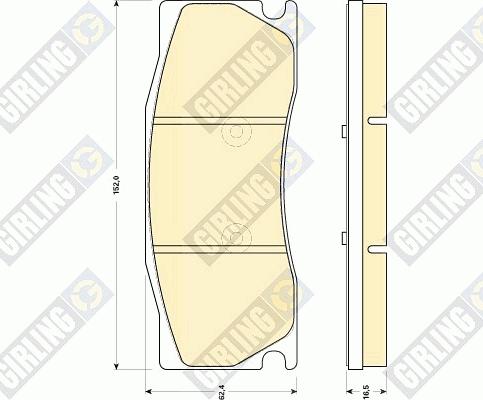 Girling 6118504 - Тормозные колодки, дисковые, комплект autosila-amz.com