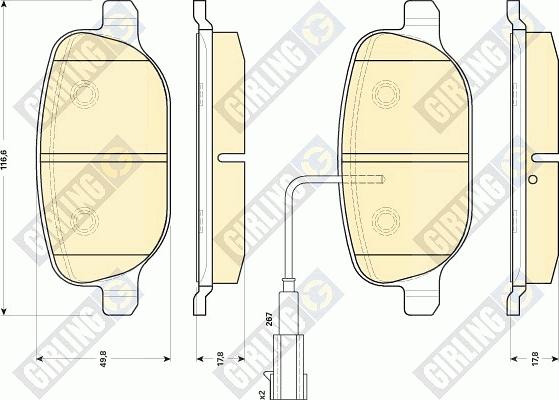 Girling 6118511 - Тормозные колодки, дисковые, комплект autosila-amz.com