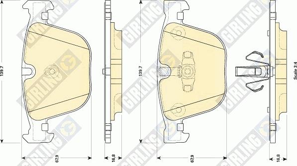 Girling 6118572 - Тормозные колодки, дисковые, комплект autosila-amz.com