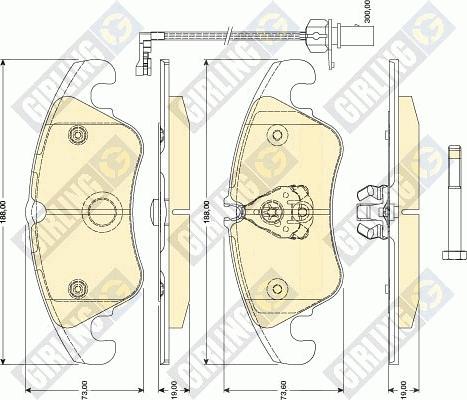 Girling 6118051 - Тормозные колодки, дисковые, комплект autosila-amz.com