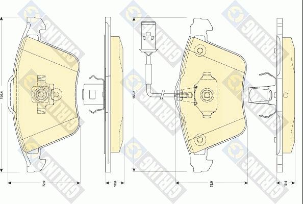 Girling 6118322 - Тормозные колодки, дисковые, комплект autosila-amz.com