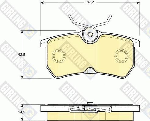 Girling 6113541 - Тормозные колодки, дисковые, комплект autosila-amz.com