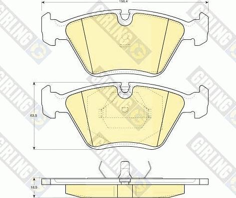 Girling 6113552 - Тормозные колодки, дисковые, комплект autosila-amz.com