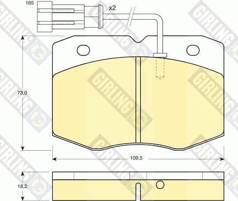 Girling 6113569 - Тормозные колодки, дисковые, комплект autosila-amz.com