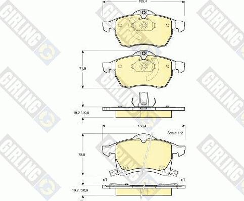 Girling 6113502 - Тормозные колодки, дисковые, комплект autosila-amz.com