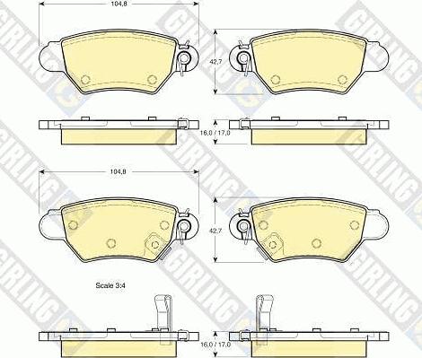 Girling 6113524 - Тормозные колодки, дисковые, комплект autosila-amz.com