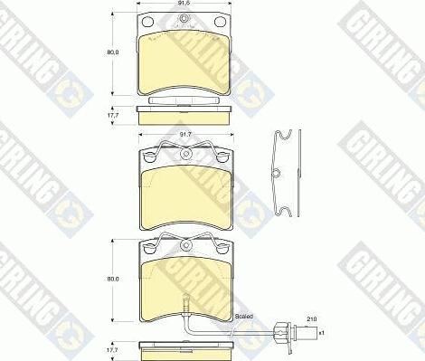 Girling 6113681 - Тормозные колодки, дисковые, комплект autosila-amz.com