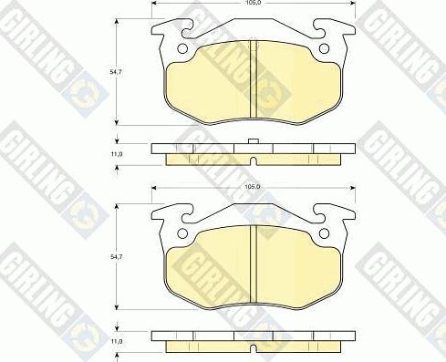 Girling 6113053 - Тормозные колодки, дисковые, комплект autosila-amz.com