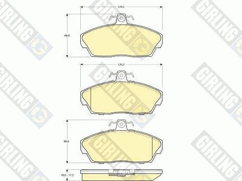 Girling 6113191 - Тормозные колодки, дисковые, комплект autosila-amz.com