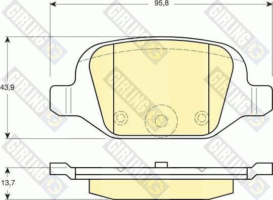 Girling 6113841 - Тормозные колодки, дисковые, комплект autosila-amz.com