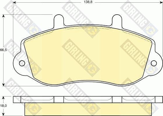 Girling 6113804 - Тормозные колодки, дисковые, комплект autosila-amz.com