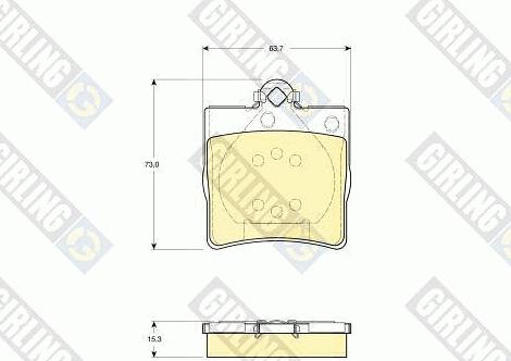 Girling 6113352 - Колодки тормозные зад. MB W202 W203 W209 W210 R171 CHRYSLER CROSSFIRE autosila-amz.com