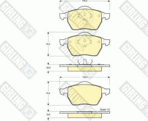 Girling 6113762 - Тормозные колодки, дисковые, комплект autosila-amz.com