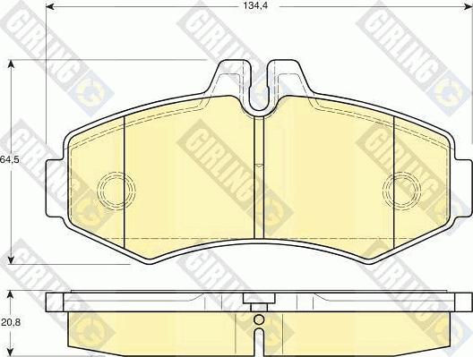 Girling 6113734 - Тормозные колодки, дисковые, комплект autosila-amz.com