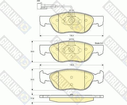 Girling 6112902 - Тормозные колодки, дисковые, комплект autosila-amz.com