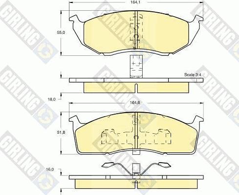 Girling 6112443 - Тормозные колодки, дисковые, комплект autosila-amz.com