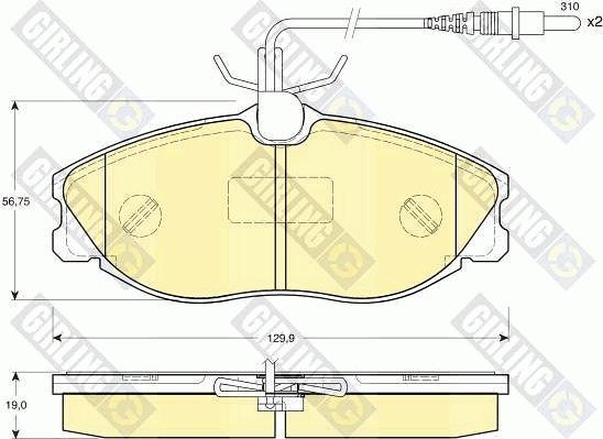 Girling 6112591 - Тормозные колодки, дисковые, комплект autosila-amz.com