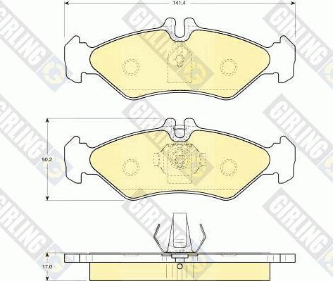 Girling 6112622 - Тормозные колодки, дисковые, комплект autosila-amz.com