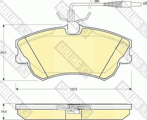 Girling 6112701 - Тормозные колодки, дисковые, комплект autosila-amz.com