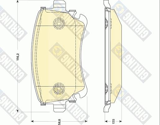 Girling 6117691 - Тормозные колодки, дисковые, комплект autosila-amz.com