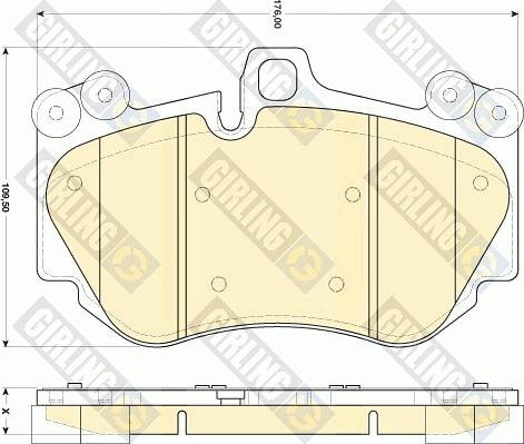 Girling 6117649 - Тормозные колодки, дисковые, комплект autosila-amz.com