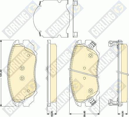 Girling 6117829 - Тормозные колодки, дисковые, комплект autosila-amz.com