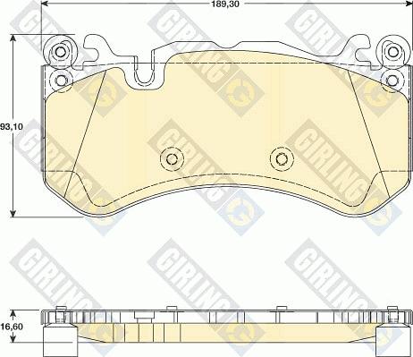 Girling 6117349 - Тормозные колодки, дисковые, комплект autosila-amz.com